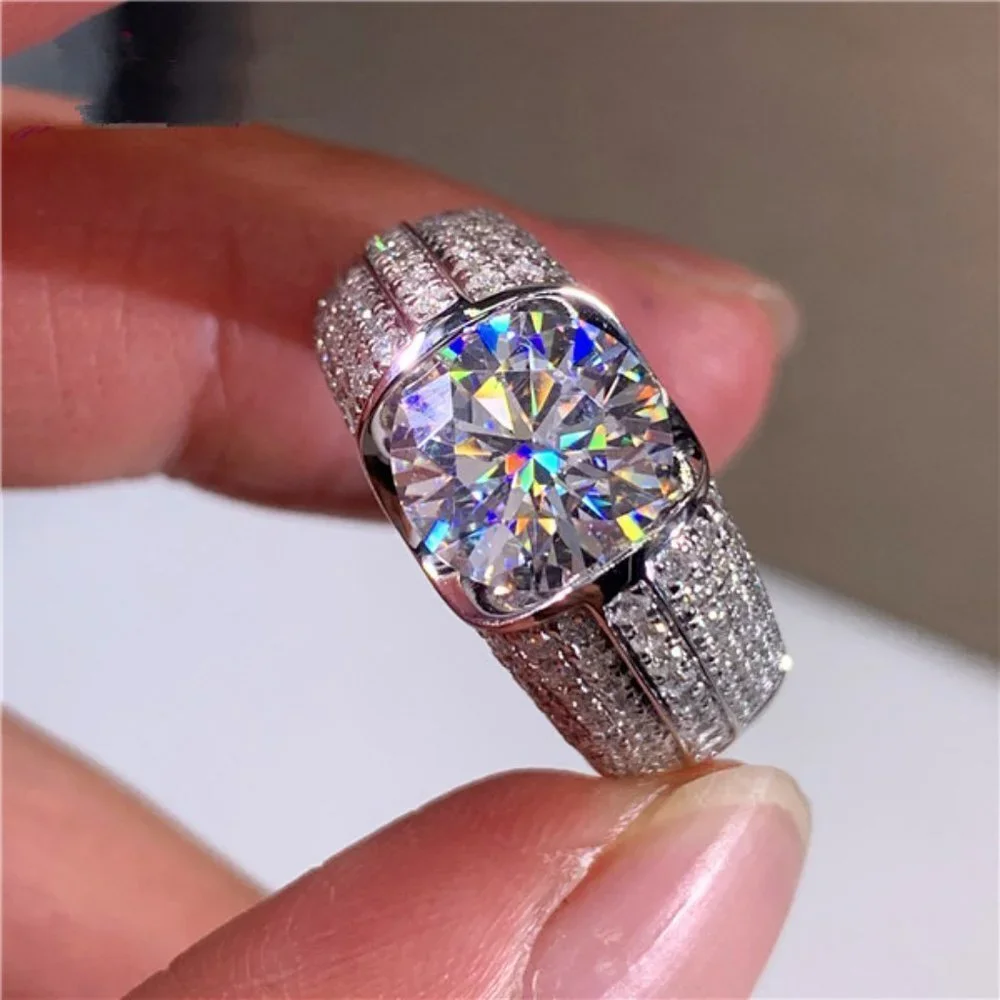 Fashion Fever Glitter Zircon Chunky Wedding Ring for Women, MARR9211